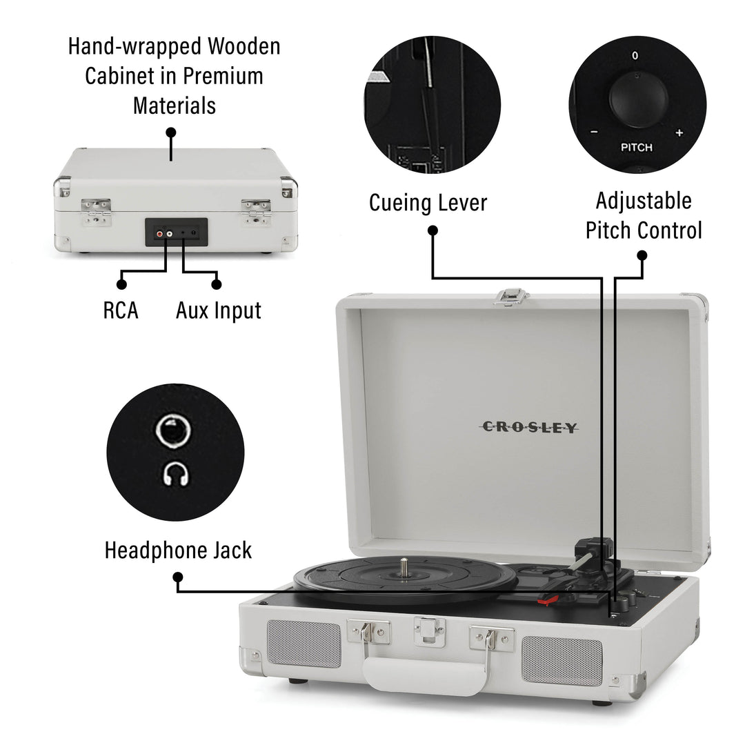 Crosley Cruiser Plus Plattenspieler Zweiwege Bluetooth (Schwarz)