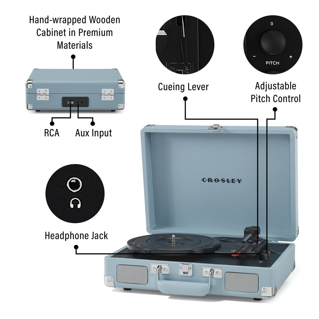 Crosley Cruiser Plus Plattenspieler Zweiwege-Bluetooth (Turmalin)