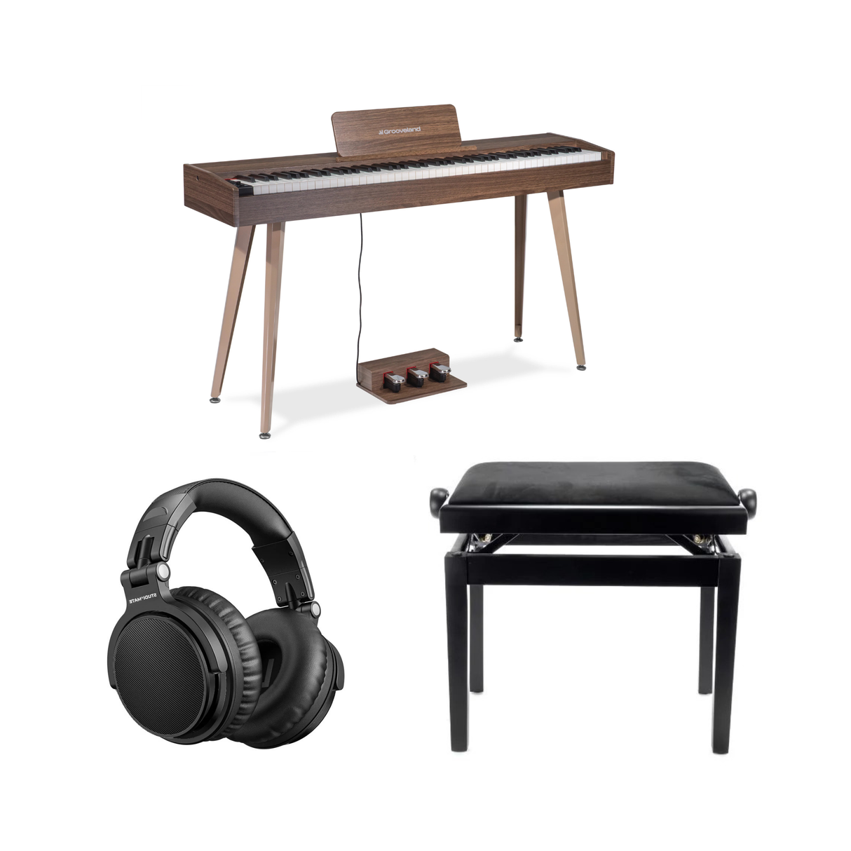 Grooveland DDP-140 E-Piano (Natur) Bundle