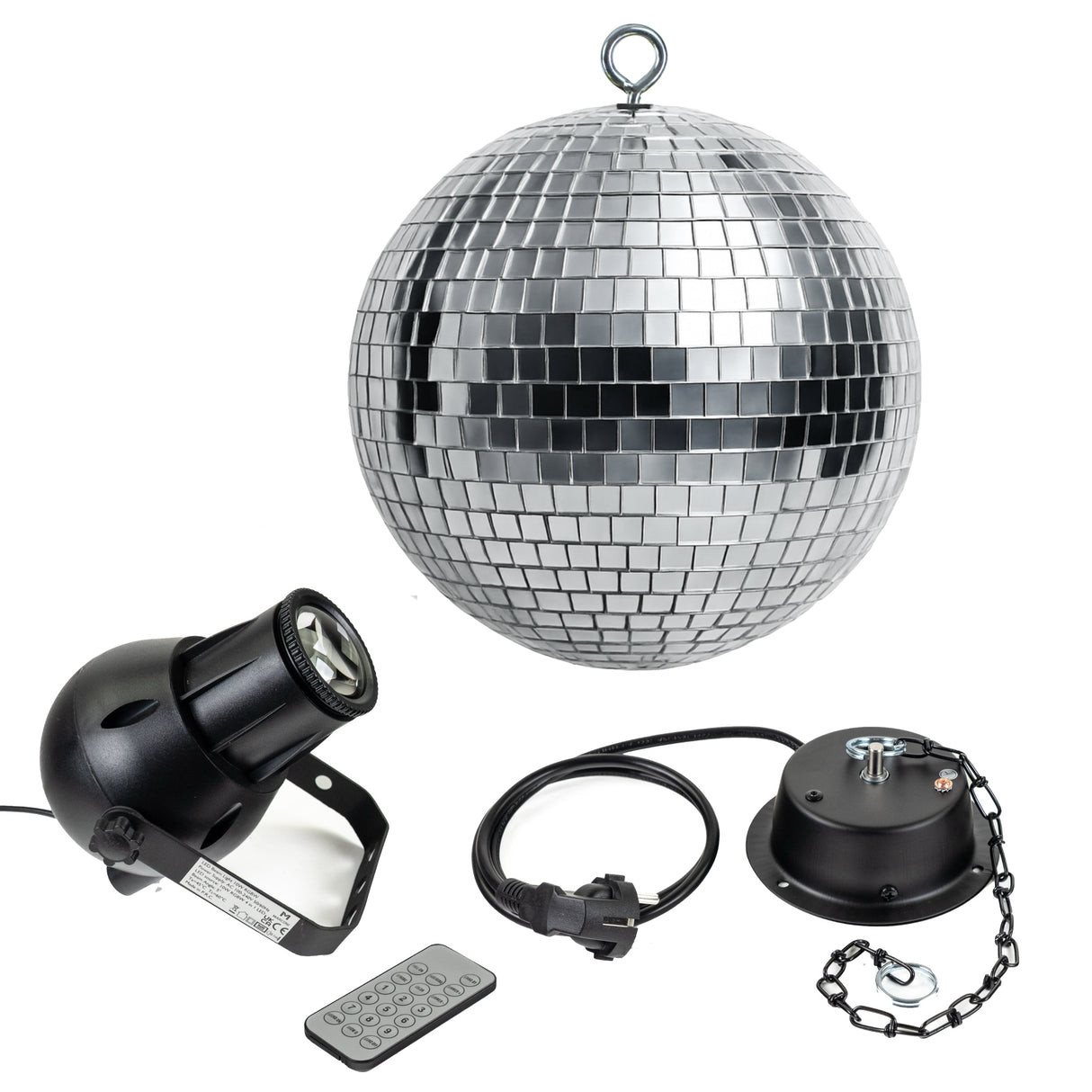 Marconi Spiegelkugel mit LED (20 cm)
