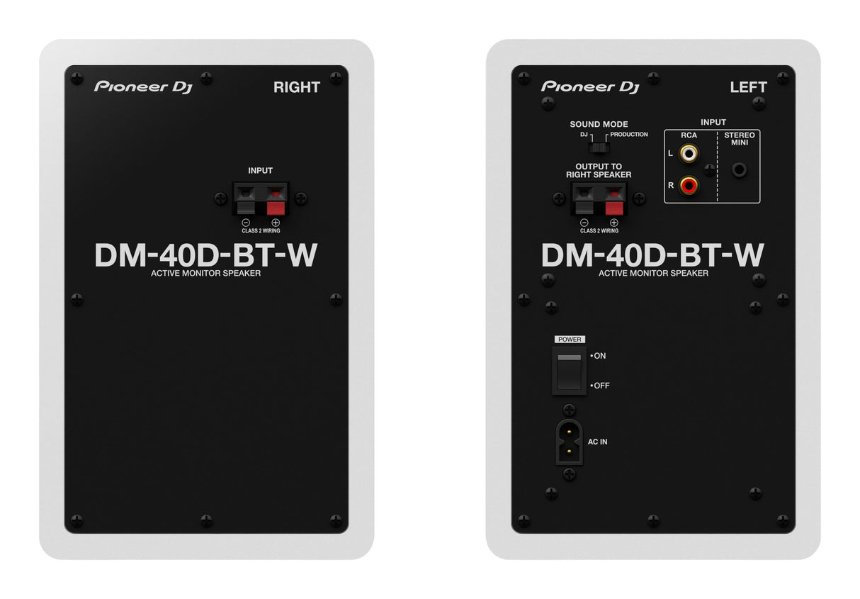 Pioneer DJ DM-40D-BT-W Studiomonitore m. Bluetooth (Weiß)