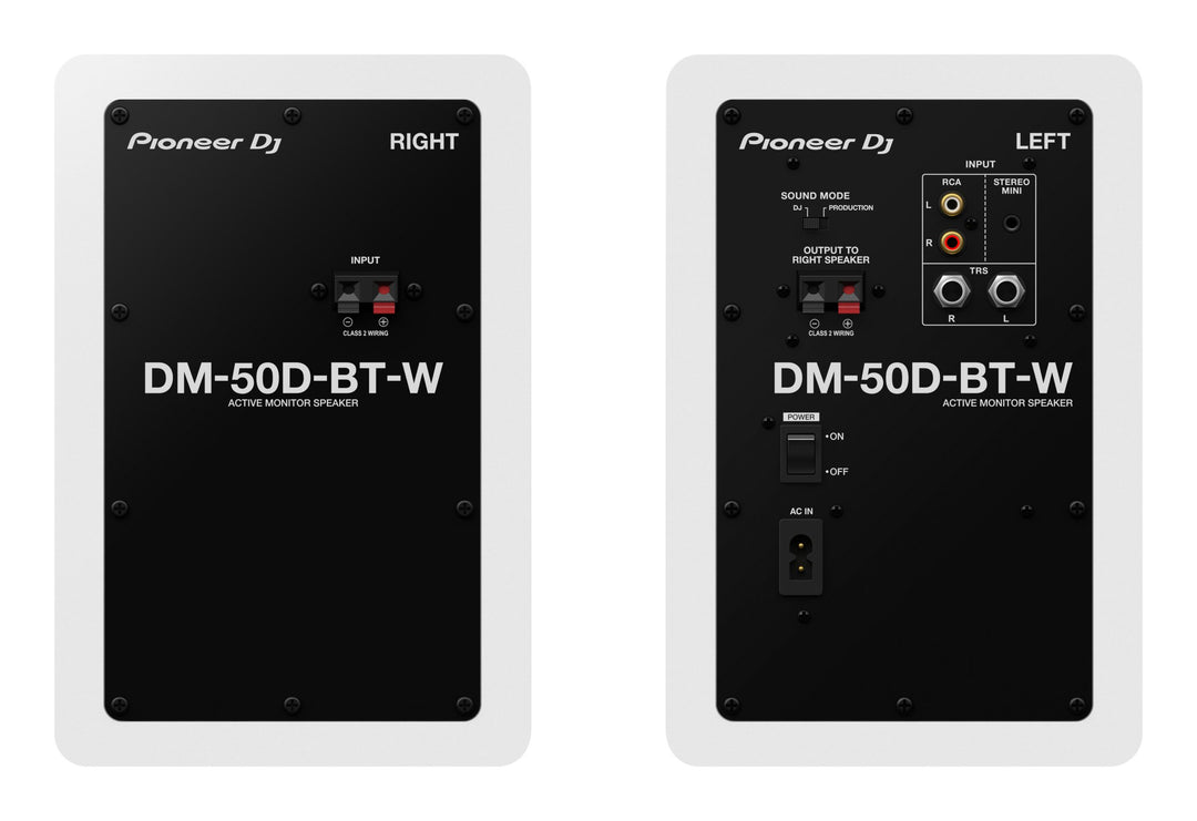 Pioneer DJ DM-50D-BT-W - Studiomonitore m. Bluetooth (Weiß)