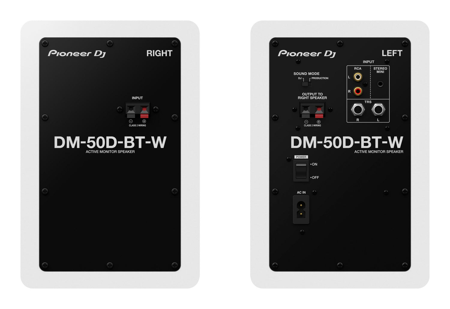 Pioneer DJ DM-50D-BT-W Studio Monitors w. Bluetooth (White)