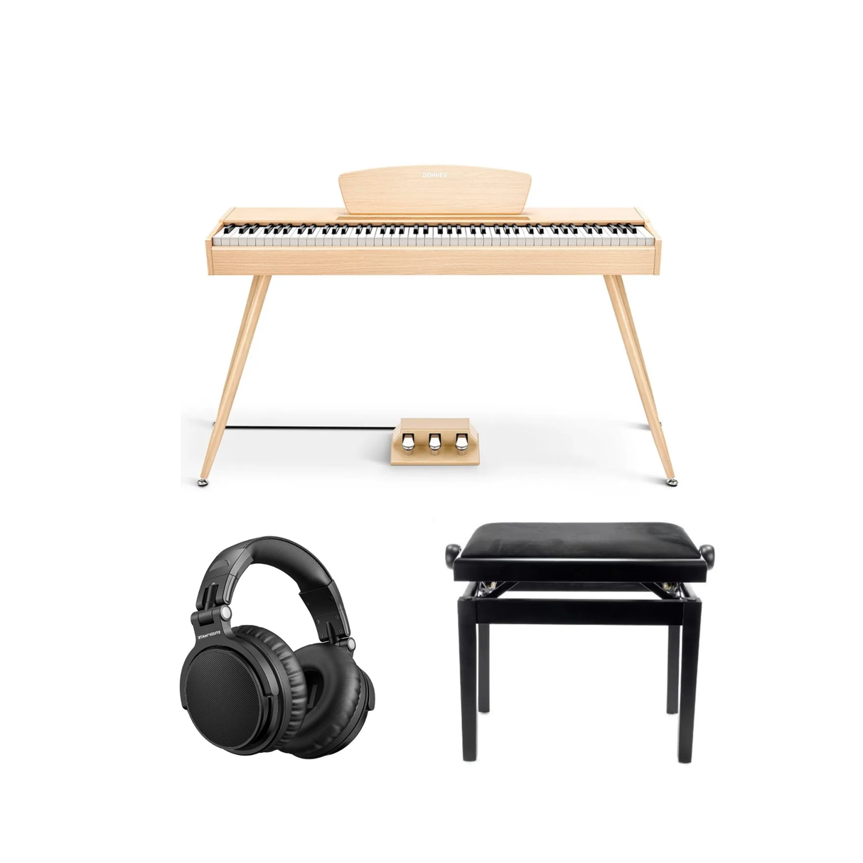 Donner DDP-80 E-Piano Beige Komplette Pakke