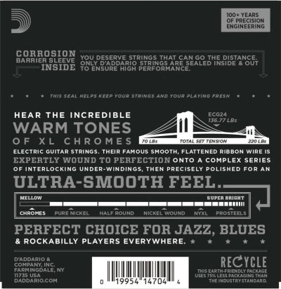 Daddario ECG24 Gitarrengurte (Jazz Light, 11-50)