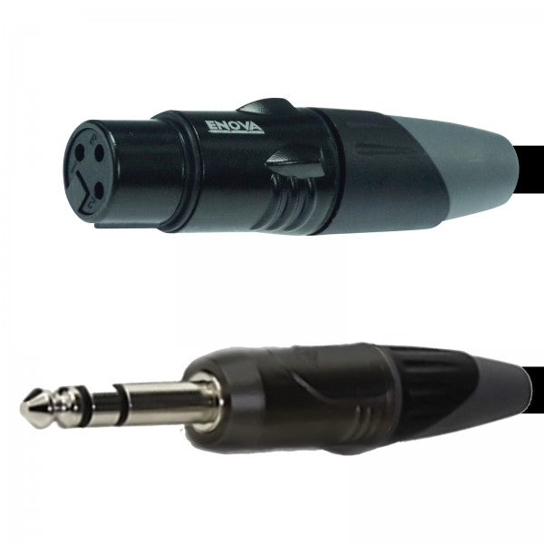 Enova Mikrofonkabel XLR-Buchse zu Stereo-Klinke 10 Meter