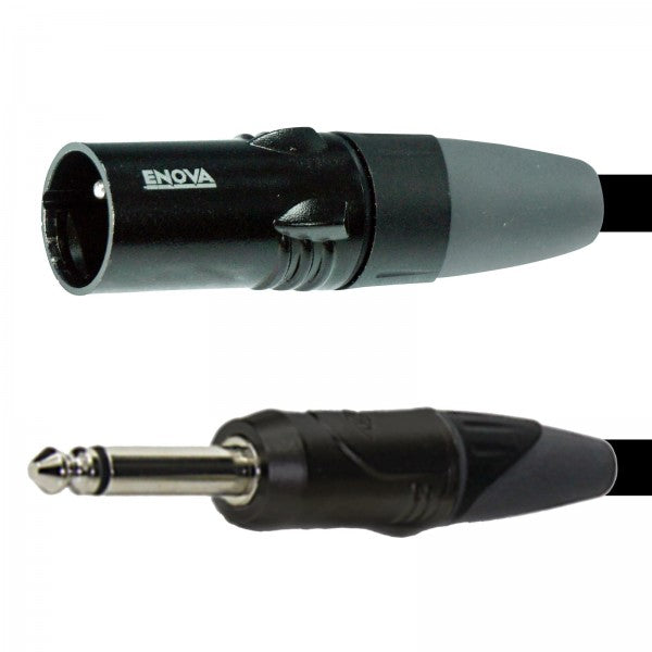 Enova Mikrofonkabel XLR-Stecker auf Monoklinke 6 Meter