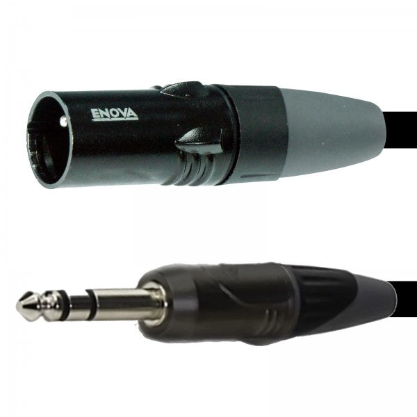 Enova Mikrofonkabel XLR-Stecker auf Stereo-Klinke 10 Meter