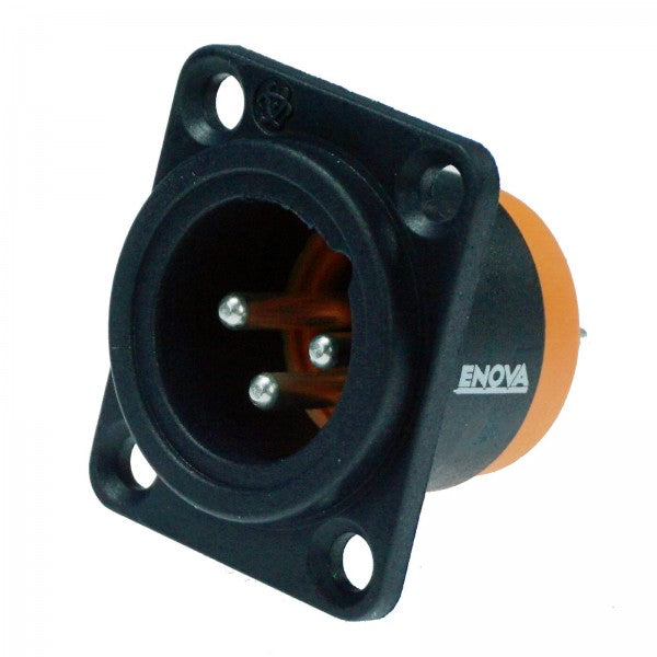 Enova 3-poliger Stecker 3-Pin XLR-Chassisstecker, schwarz IP67 Outdoor
