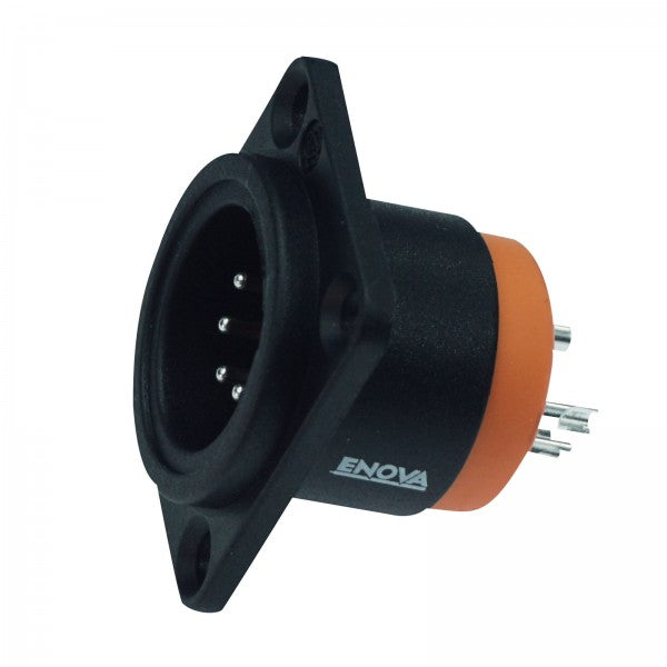 Enova 5-Pin XLR Stecker Chassis, schwarz IP67 Outdoor