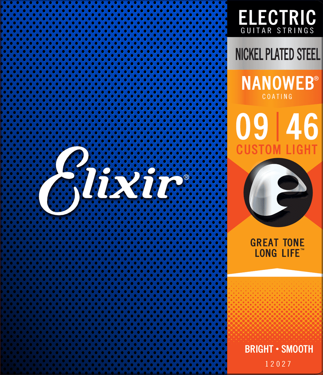 Elixir Nanoweb Guitar Strings (Custom Light 09-46)