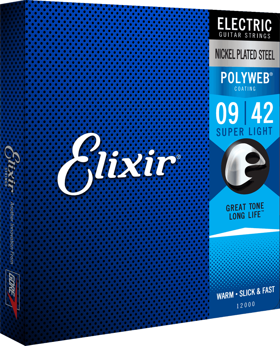 Elixir Polyweb Guitar Strings (Super Light 09-42)