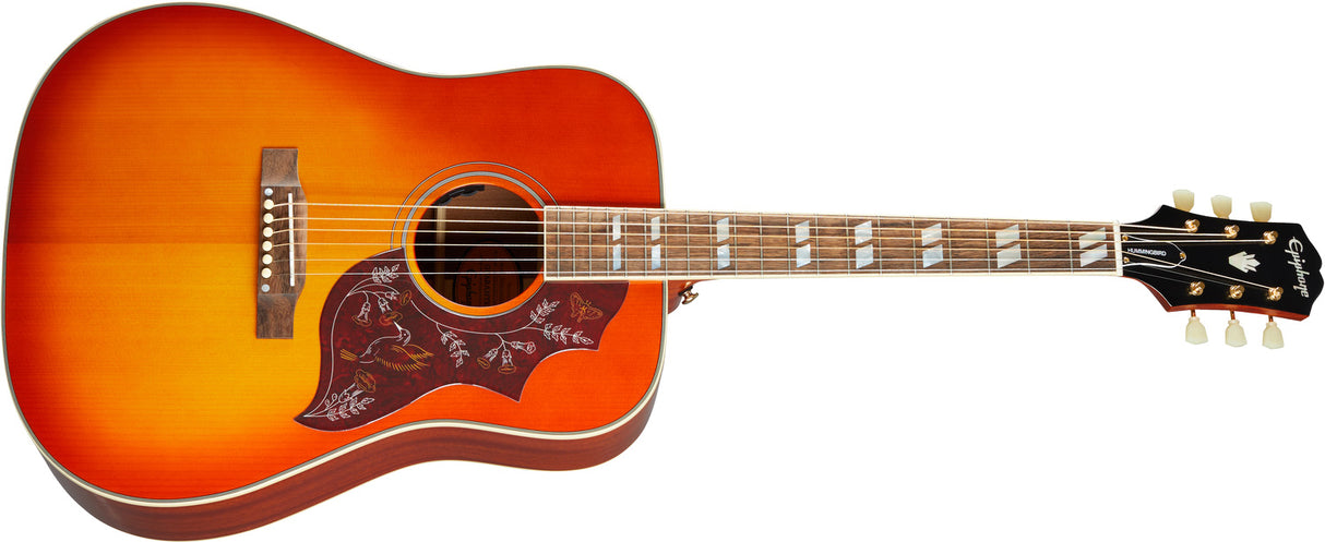 Epiphone Hummingbird All Solid Wood Aged - Cherry Sunburst Gloss