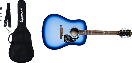 Epiphone Starling Western Guitar Package (Starlight Blue)