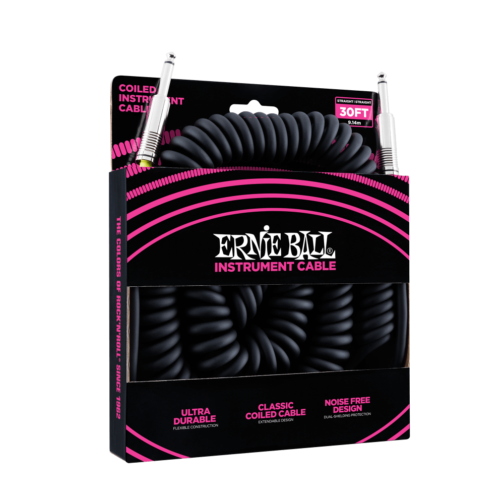 Ernie Ball 6044 Guitar Cable (Black, 9m)