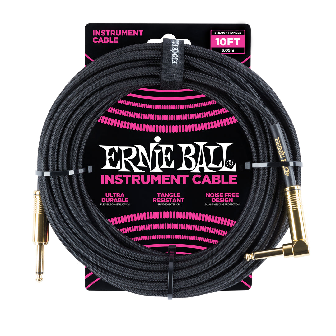 Ernie Ball 6081 Gitarren Kabel (Schwarz, 3m)