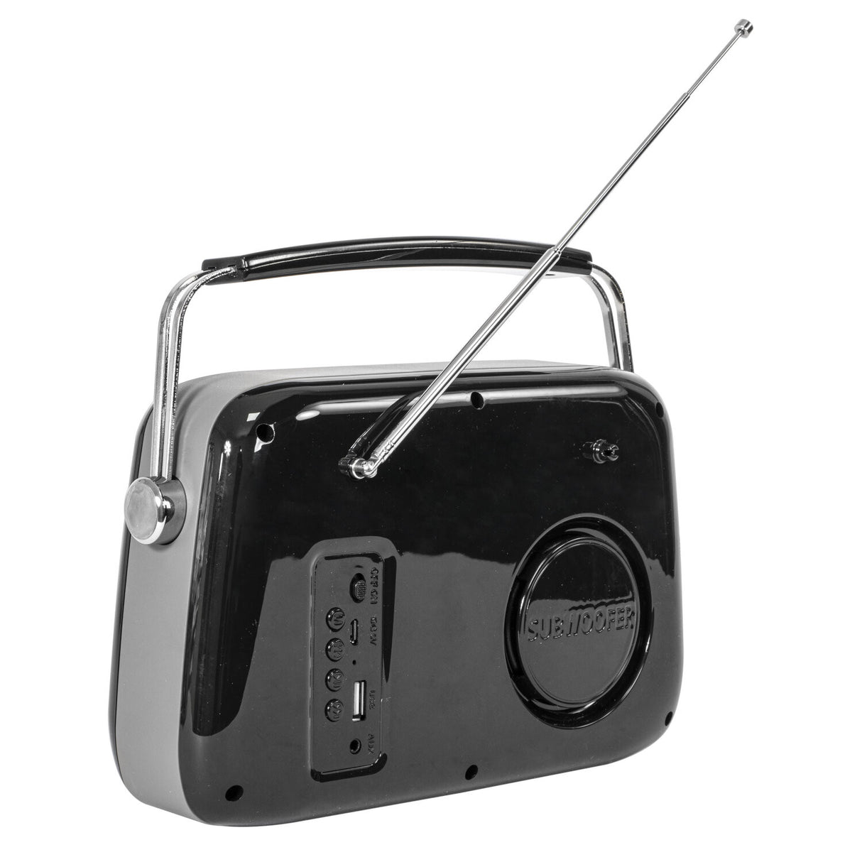 Madison Retro Radio mit Bluetooth und FM (Schwarz)