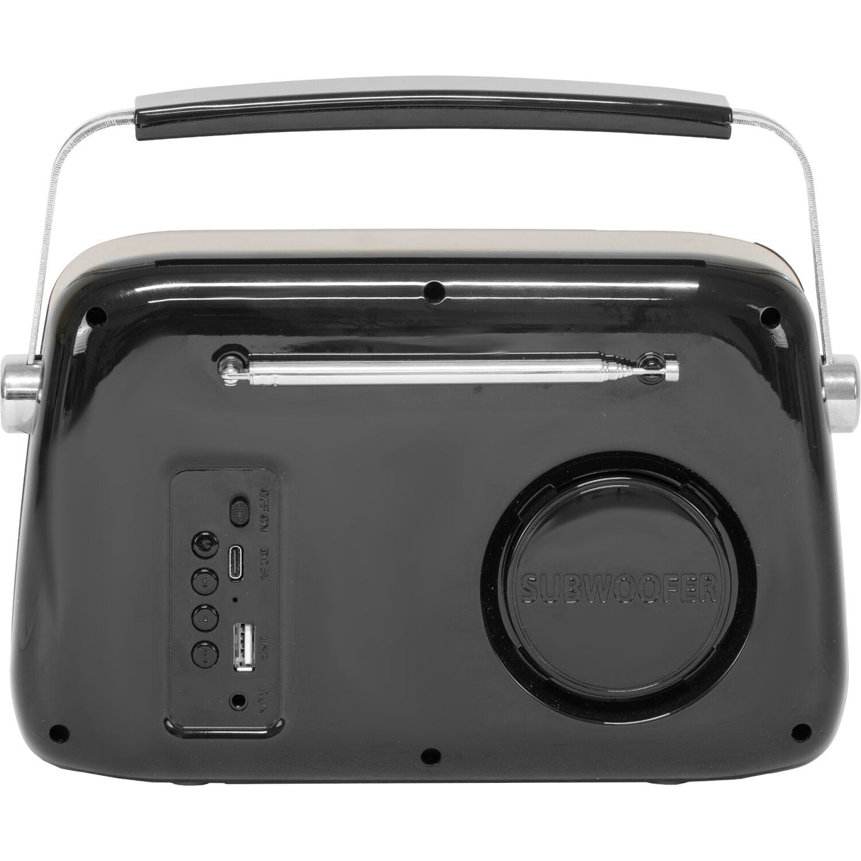 Madison Retro Radio mit Bluetooth, FM und DAB (Schwarz)