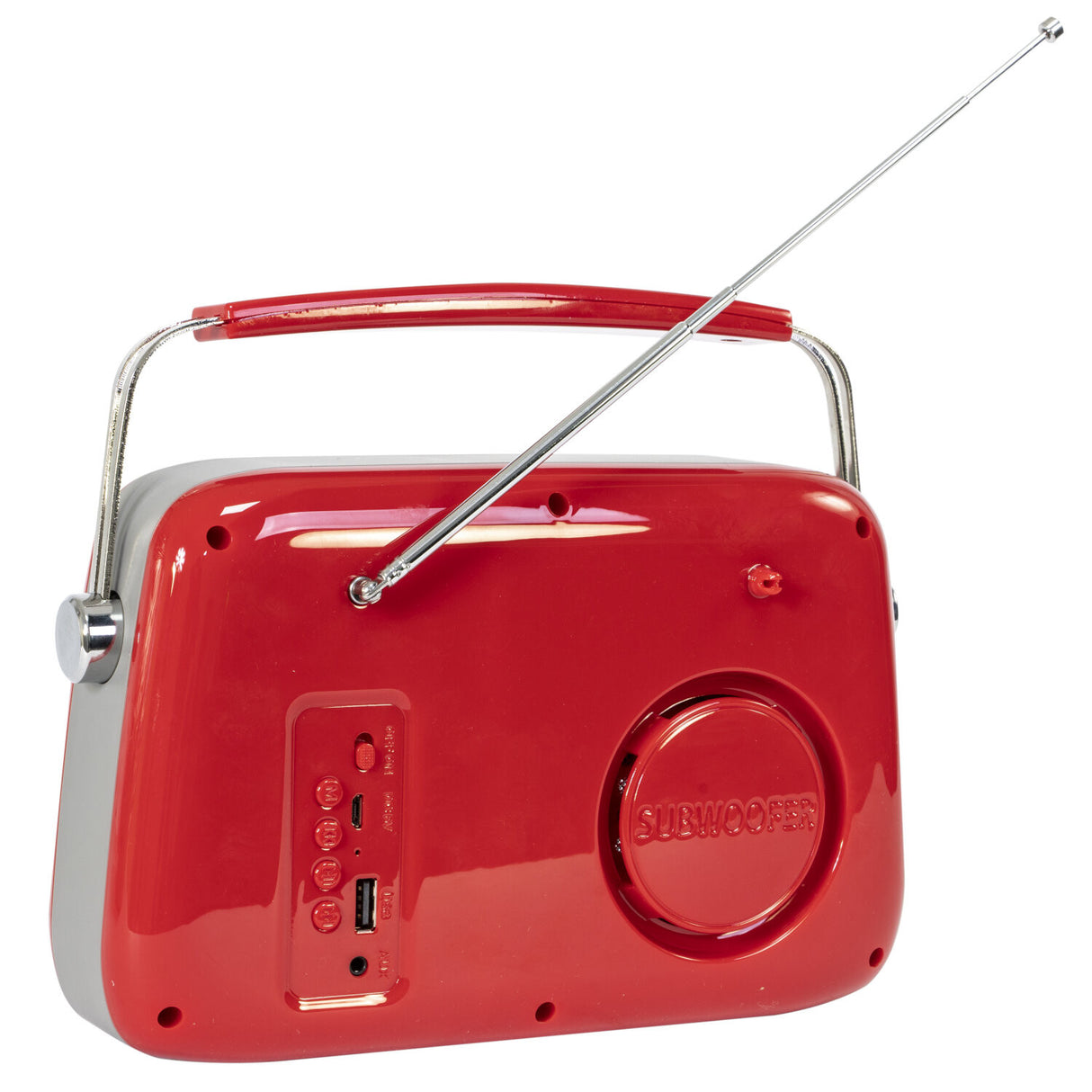 Madison Retro Radio mit Bluetooth und FM (Rot)