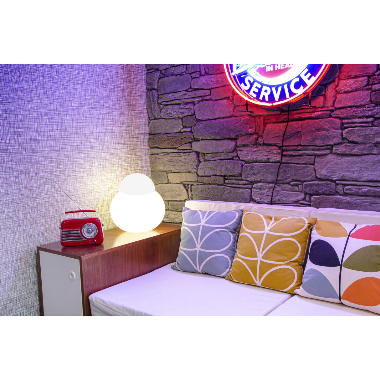 Madison Retro Radio mit Bluetooth und FM (Rot)