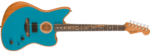 Fender American Acoustasonic Jazzmaster E-Gitarre (Ocean Turquoise)