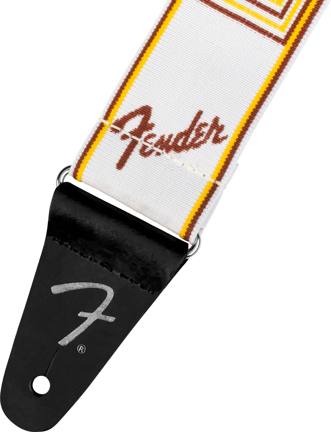Fender Weighless Gitarrengurt (White/Yellow/Brown, 2")