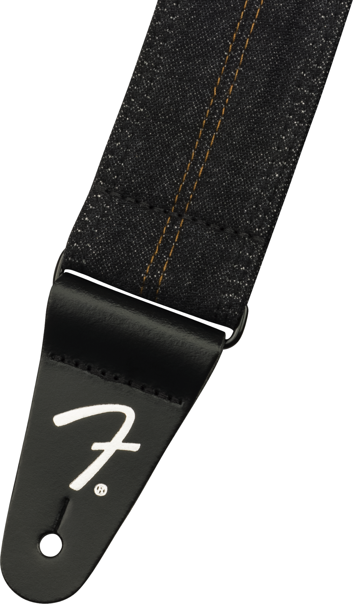 Fender x Wrangler Denim Gitarrenrem (Washed Black Stitch, 2")