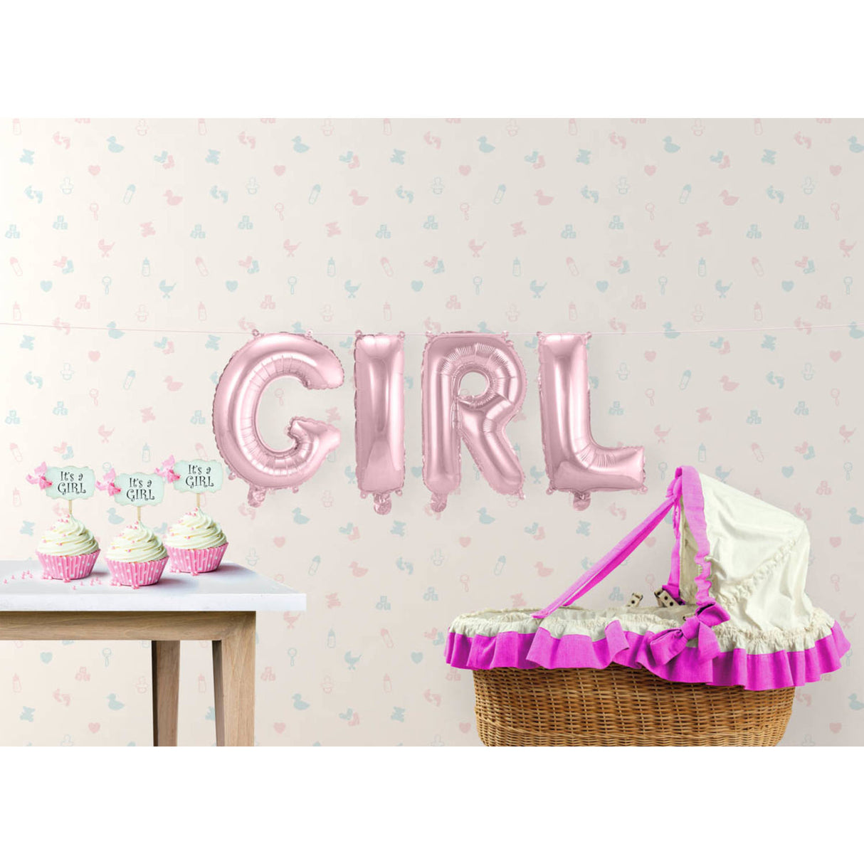 Folienballon Baby "Girl" (Pink)