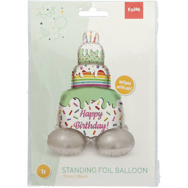 Folienballon 'Happy Birthday!' Kuchen (72 cm)