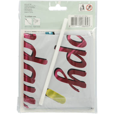 Folienballon 'Happy Birthday!' Kuchen (72 cm)