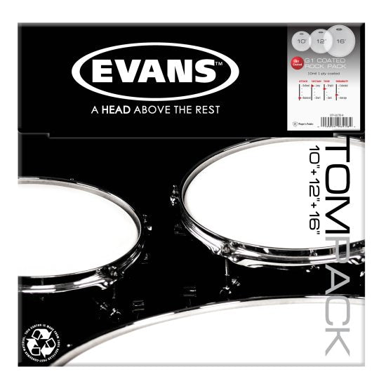 Evans G1 drumhead pack Standard Coated - 12", 13", 16"