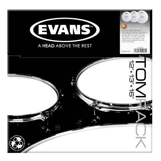 Evans G2 drumhead pack Standard Set Coated - 12", 13", 16"