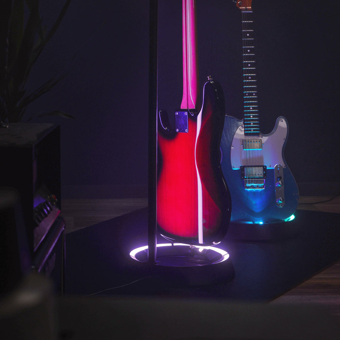 Gravity GS LS 01 NH B – GLOW-STAND® Gitarrenständer, Neckhug