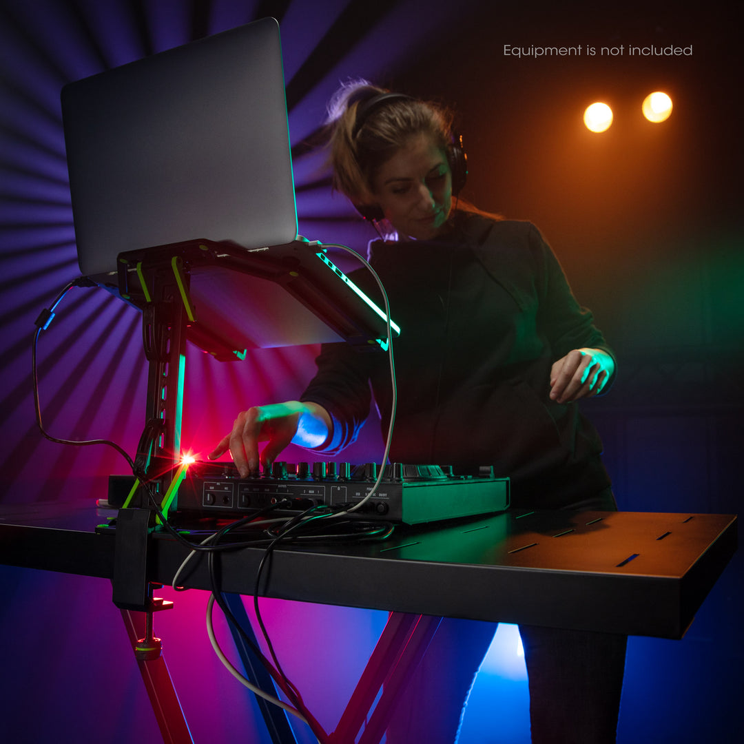 Gravity KSX 2 RD SET 2 - Doppel-X-förmiges Keyboardstativ und Stütztisch, Set 2