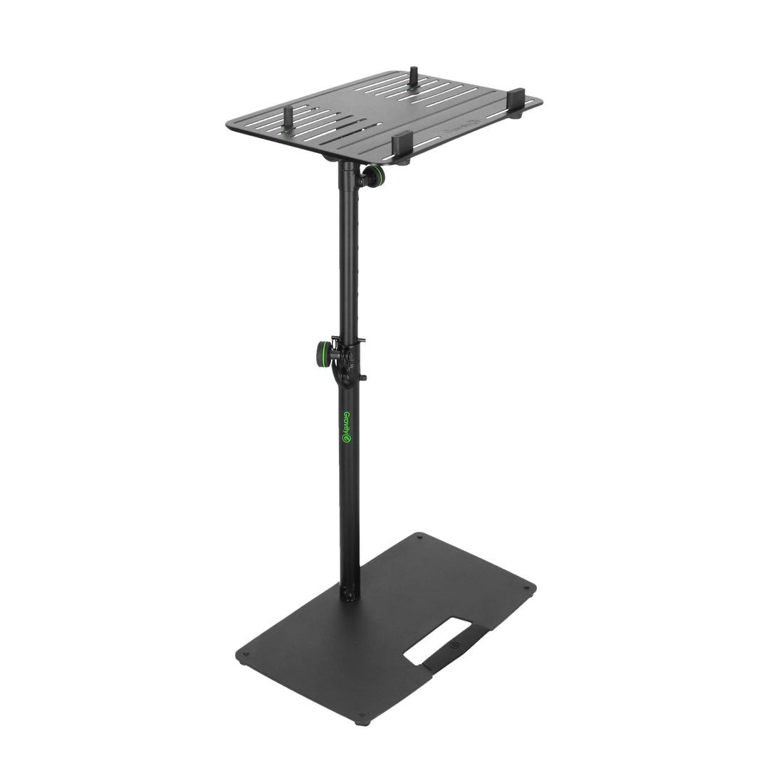 Gravity LTS T 02 B - Universeller Laptopständer mit verstellbaren Haltestiften und Stahlbasis, schwarz