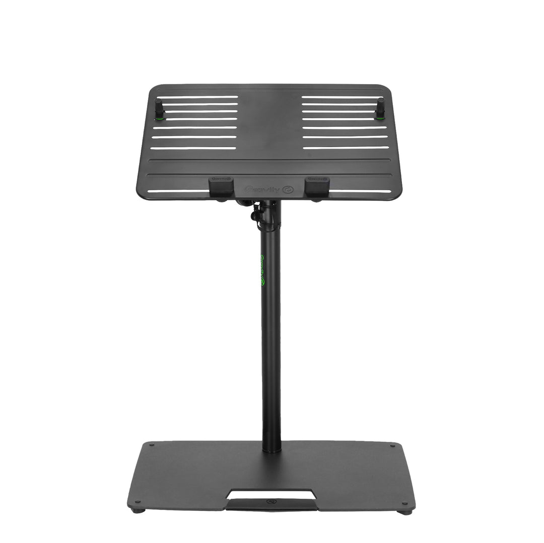 Gravity LTS T 02 B - Universeller Laptopständer mit verstellbaren Haltestiften und Stahlbasis, schwarz