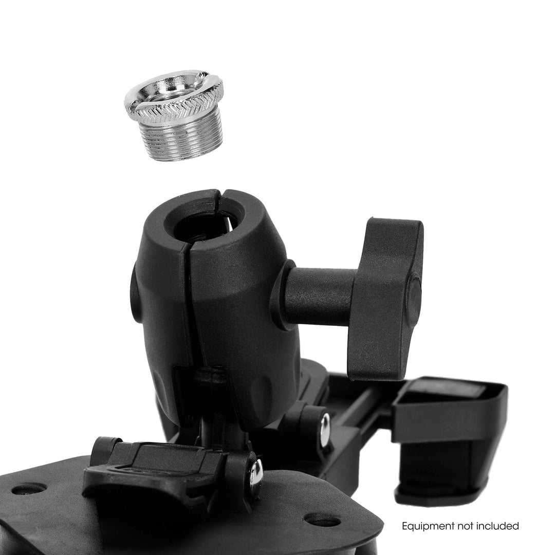 Gravity MA T TH 02 SET 2 – Tablet-Halter für Reisende und einhändigen Mikrofonständer mit rundem Fuß
