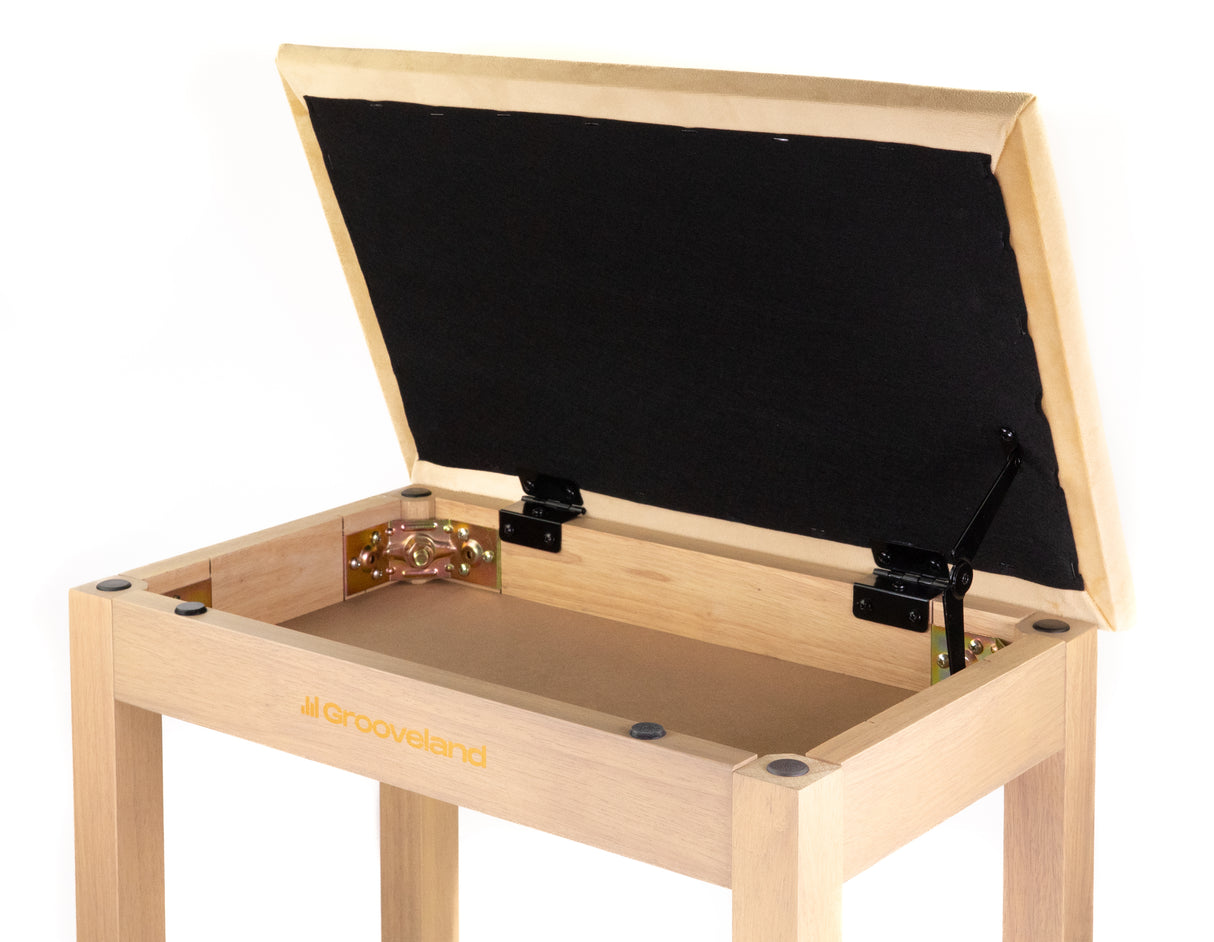 Grooveland KB150 Klavierbank (Holz/Beige)