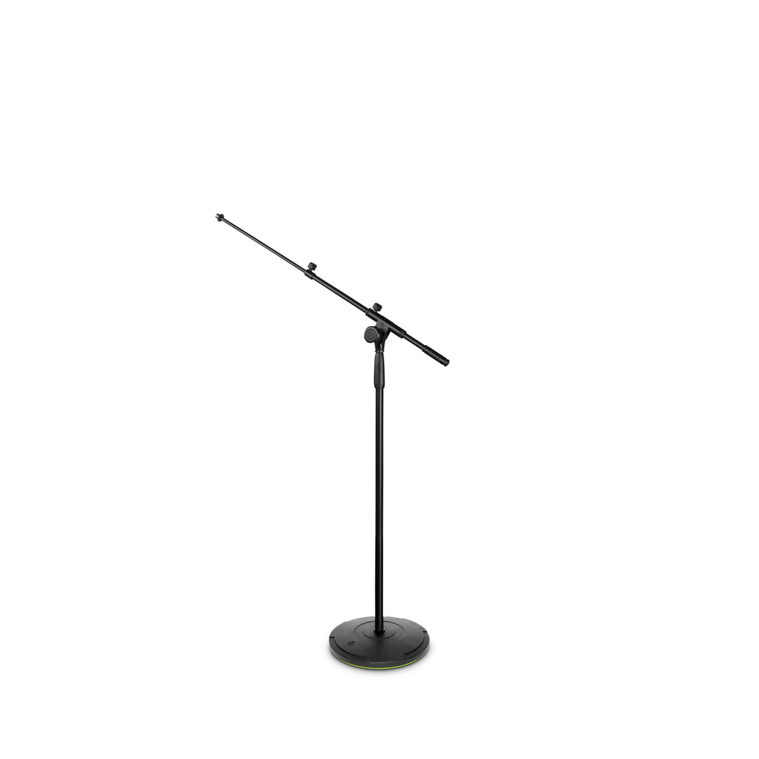 Gravity TMS 2322 – Mikrofonstativ der Touring-Serie mit runder Basis und 2-Punkt-Verstellung, teleskopischer Galgenstange