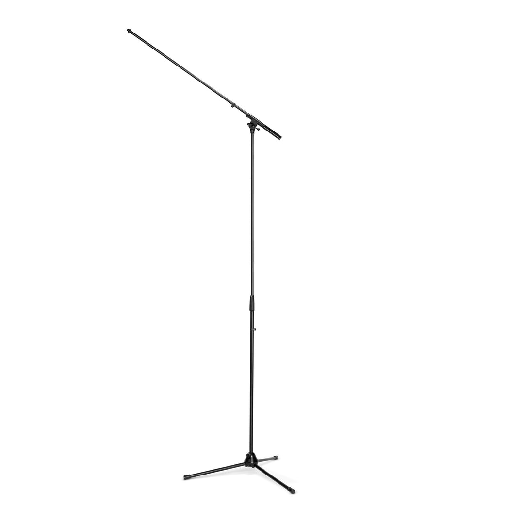 Gravity TMS 4321 OH B - Overhead-Mikrofonstativ für den Tourbetrieb mit extra breitem, zusammenklappbarem Dreibeinstativ und extra langem Galgenarm