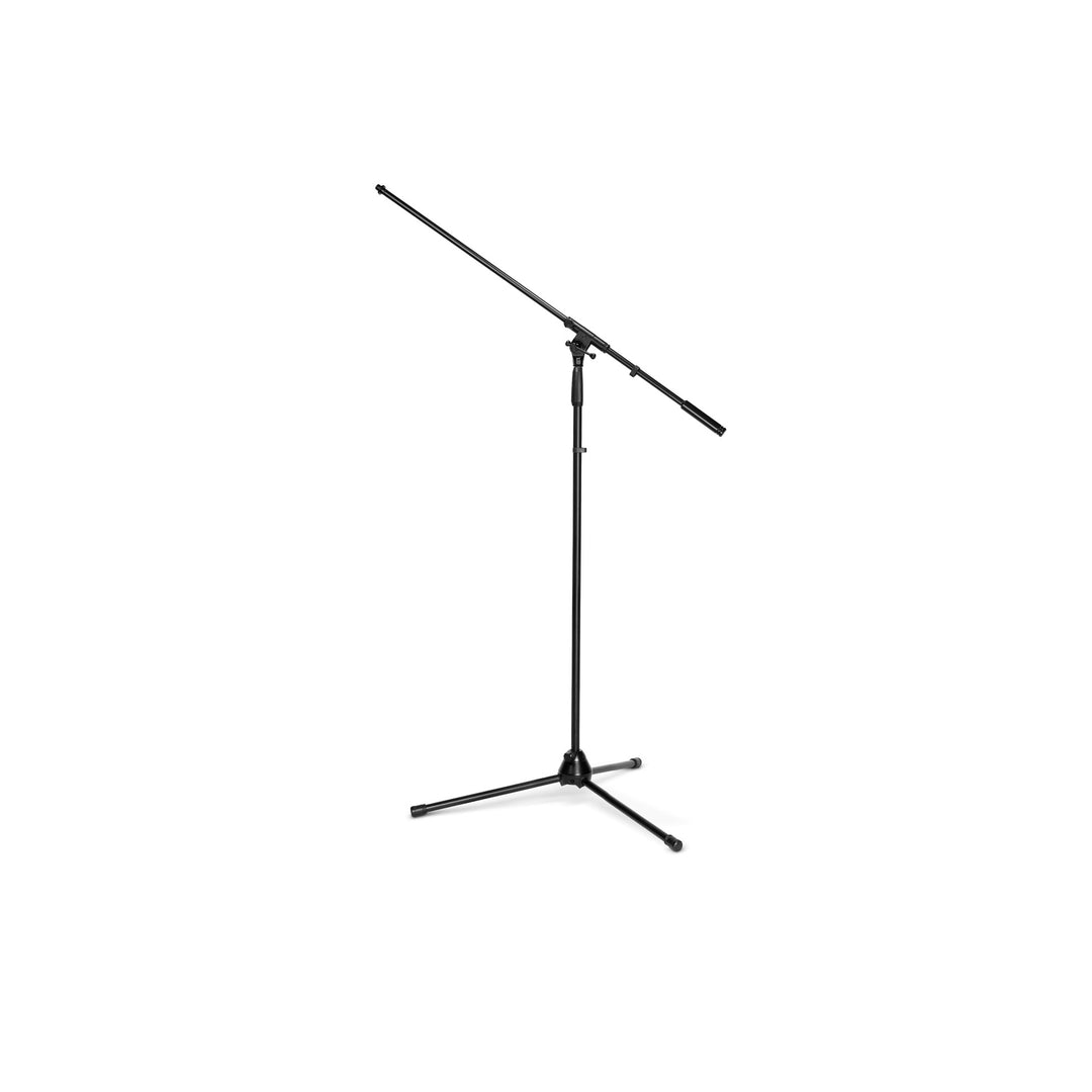 Gravity TMS 4321 OH B - Overhead-Mikrofonstativ für den Tourbetrieb mit extra breitem, zusammenklappbarem Dreibeinstativ und extra langem Galgenarm
