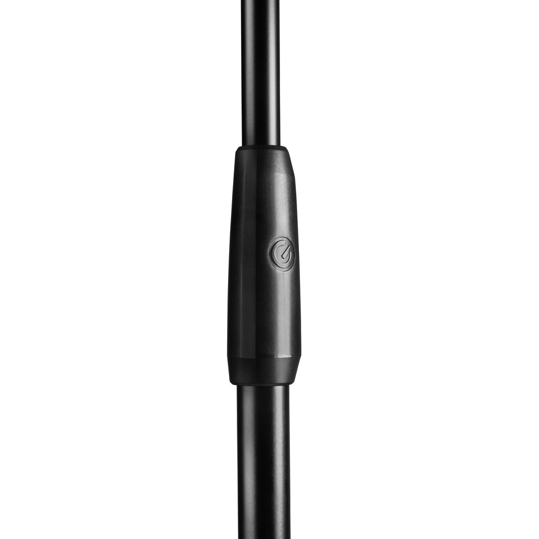 Gravity TMS 4321 OH B - Overhead-Mikrofonstativ für den Tourbetrieb mit extra breitem, zusammenklappbarem Dreibeinstativ und extra langem Galgenarm