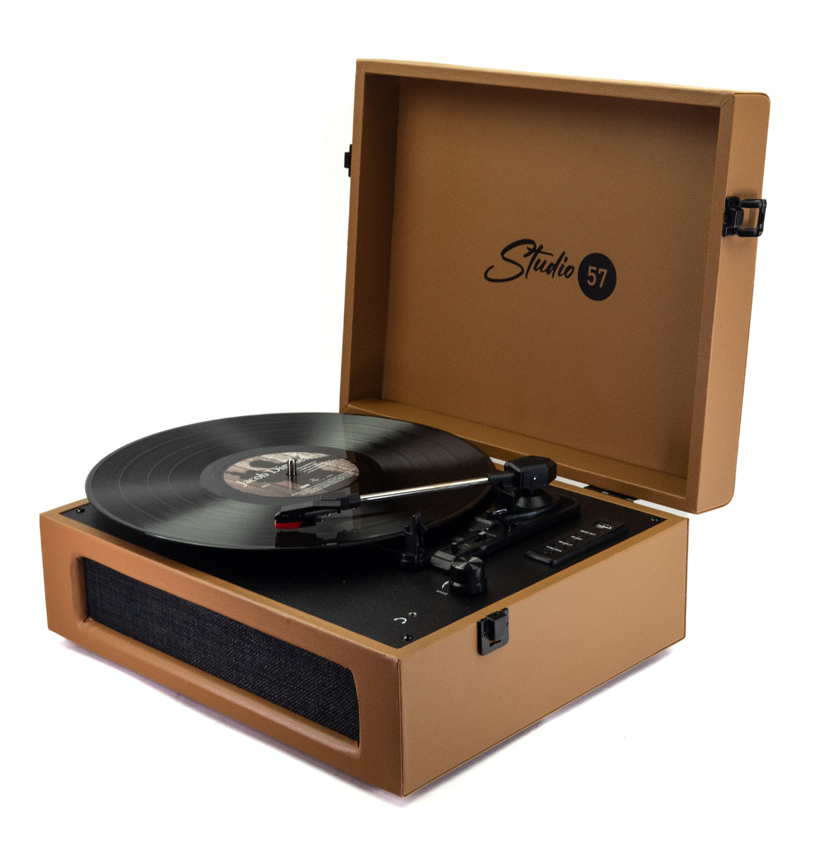 Studio 57 Groovy Turntable with LP Stand (Earth)