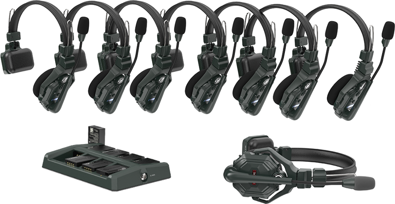 Hollyland Solidcom C1 Full Duplex Wireless Intercom System with 8 headsets