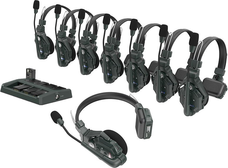Hollyland Solidcom C1 Full Duplex Wireless Intercom System with 8 headsets