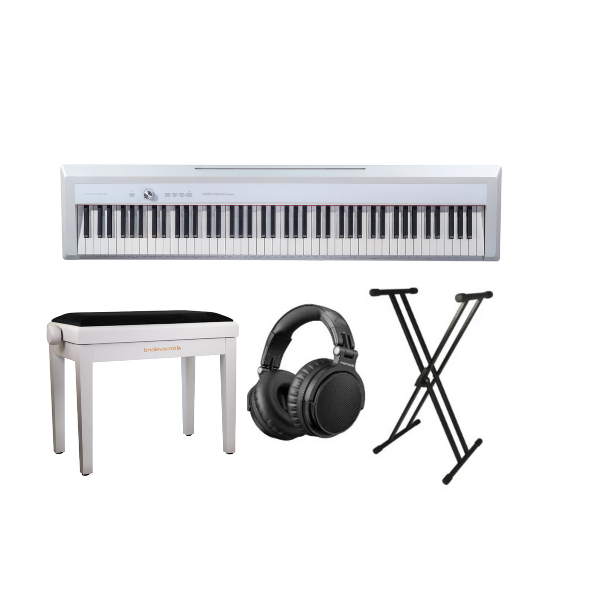 Grooveland P450 E-Piano (Weiß) Komplettpaket