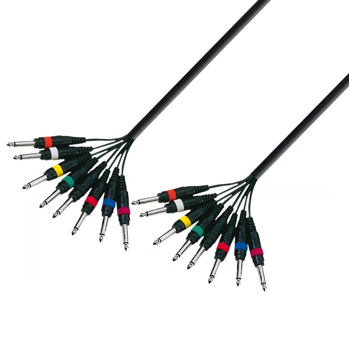 Multikabel 8 x 6.3 mm Klinke mono zu 8 x 6.3 mm Klinke mono (5m)