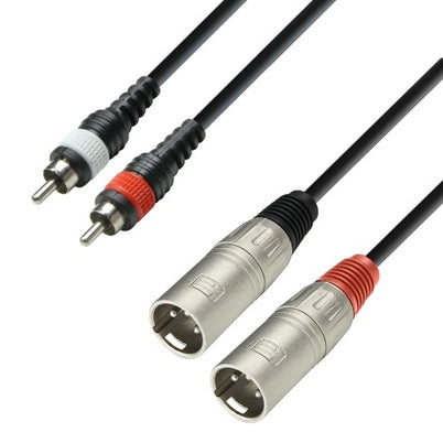 3 Star XLR Stecker auf Phono Stereokabel