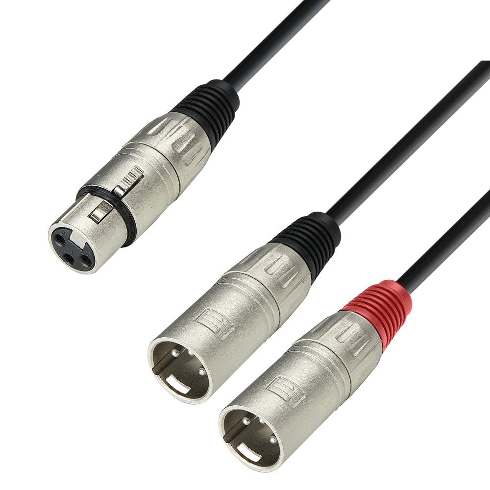 Split Kabel 1x XLR weiblich zu 2x XLR männlich (1m)
