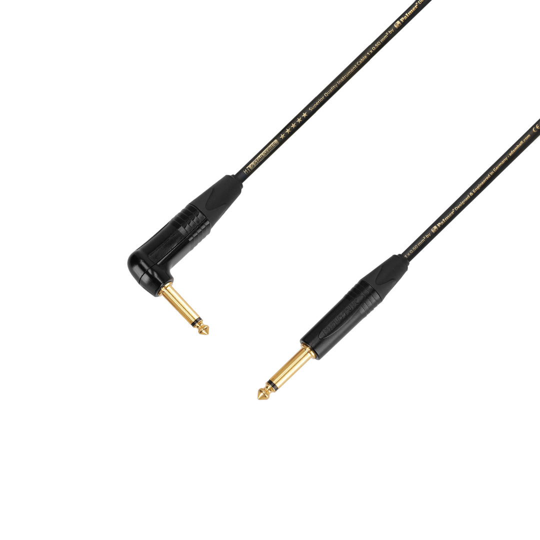 Adam Hall Cables 5 STAR IPR 0600 PALMER®-KABEL – Instrumentenkabel | Palmer® & Neutrik® gewinkelter Klinke zu Klinke TS | 6 m